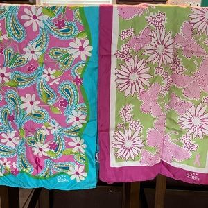 2 Lilly Pulitzer Silk Scarves